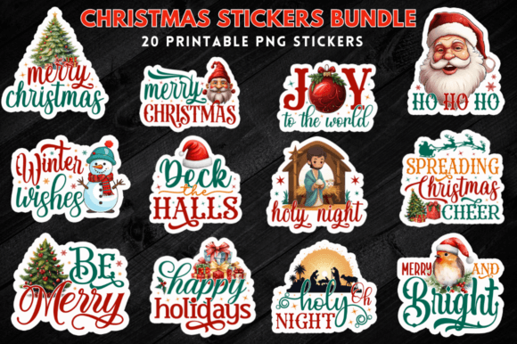 Download Christmas Printable Stickers Bundle - Premium Resources